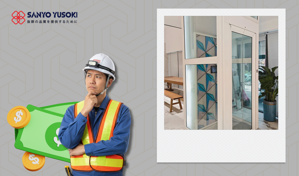 Liên hệ để được báo giá chi tiết và minh bạch cho thang Homelift tại Sanyo Yusoki