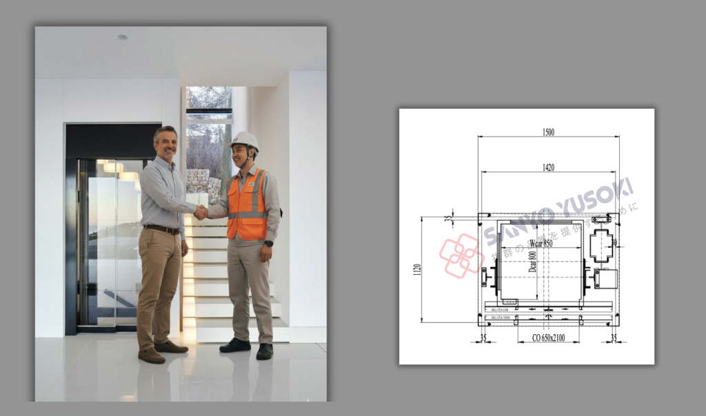 Công trình thang máy cho biệt thự hiện đại bên Ninh Bình