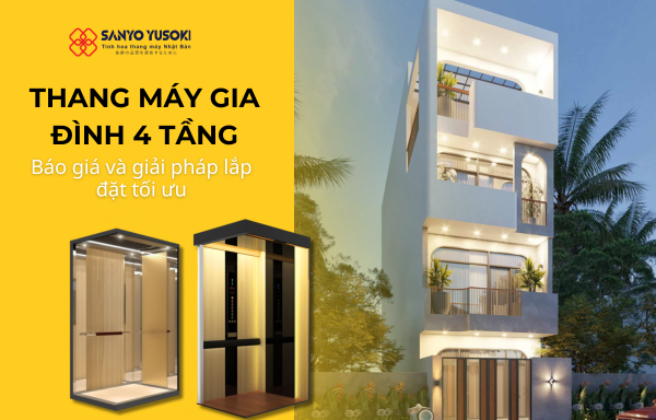 Thang máy gia đình 4 tầng Sanyo Yusoki