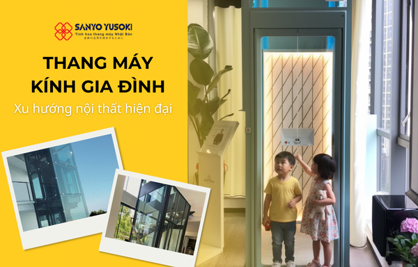 Thang máy kính gia đình Sanyo Yusoki