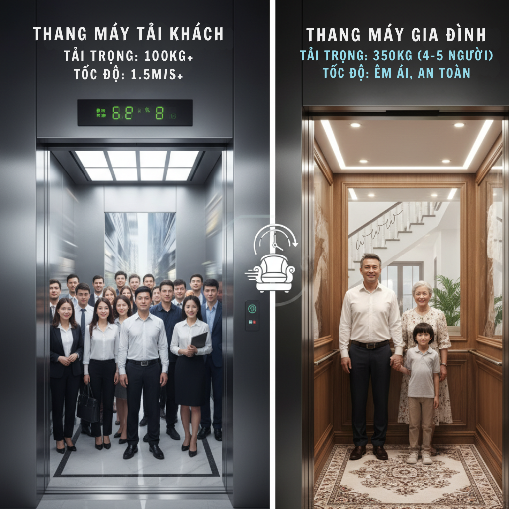 khac-biet-ve-tai-trong-thang-may-tai-khách