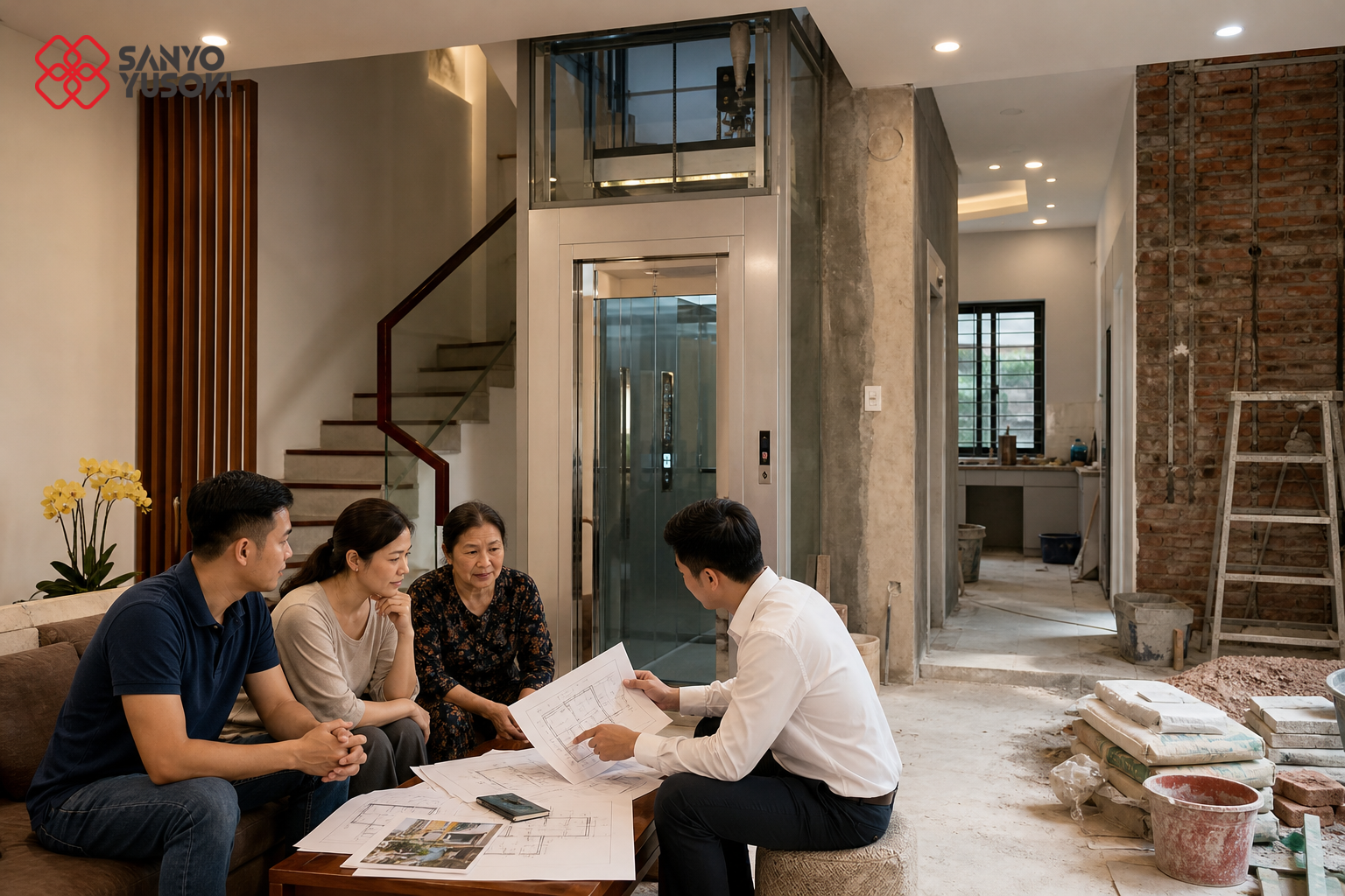 Thang máy SANYO YUSOKI – hình ảnh minh họa 1
