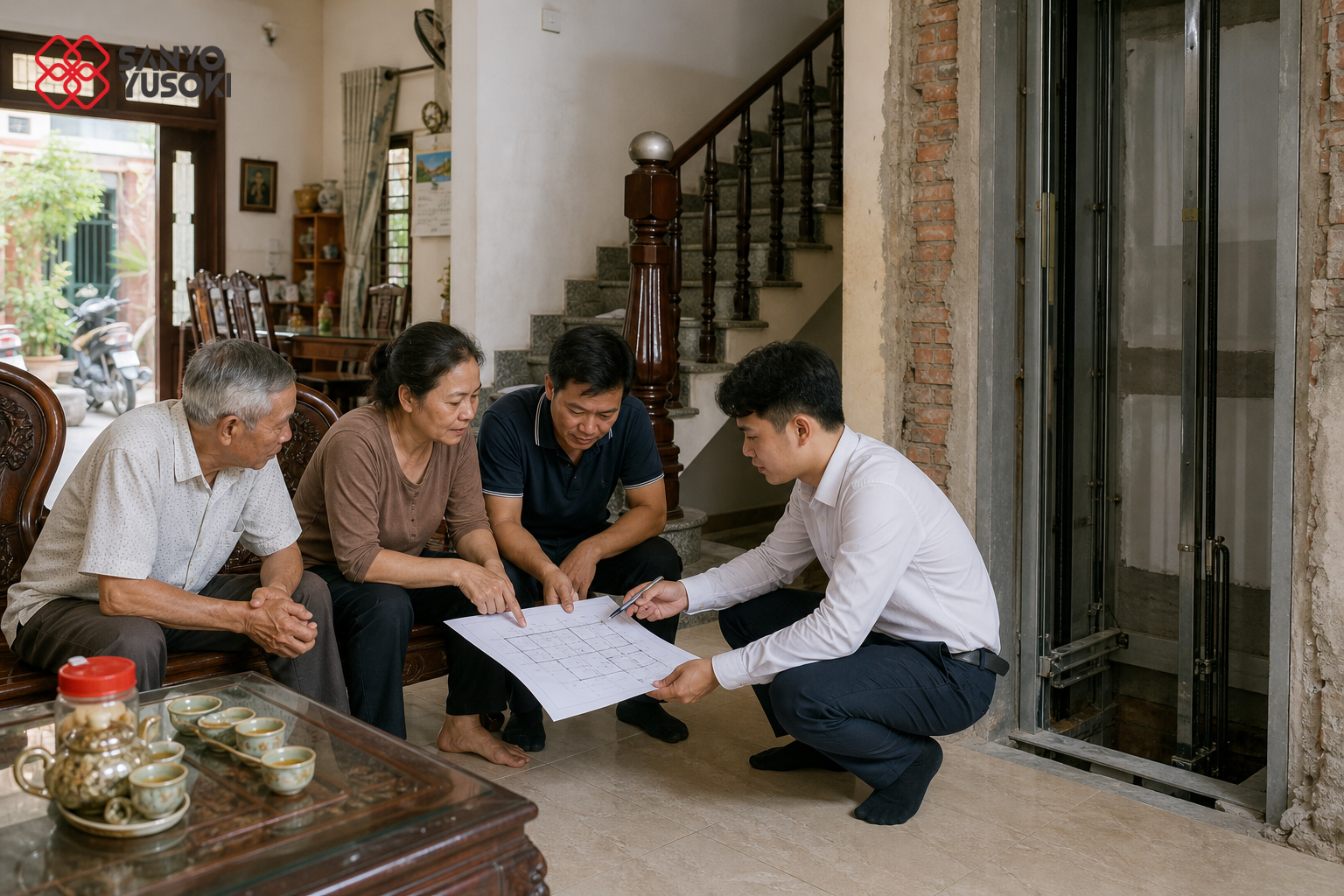 Thang máy SANYO YUSOKI – hình ảnh minh họa 1
