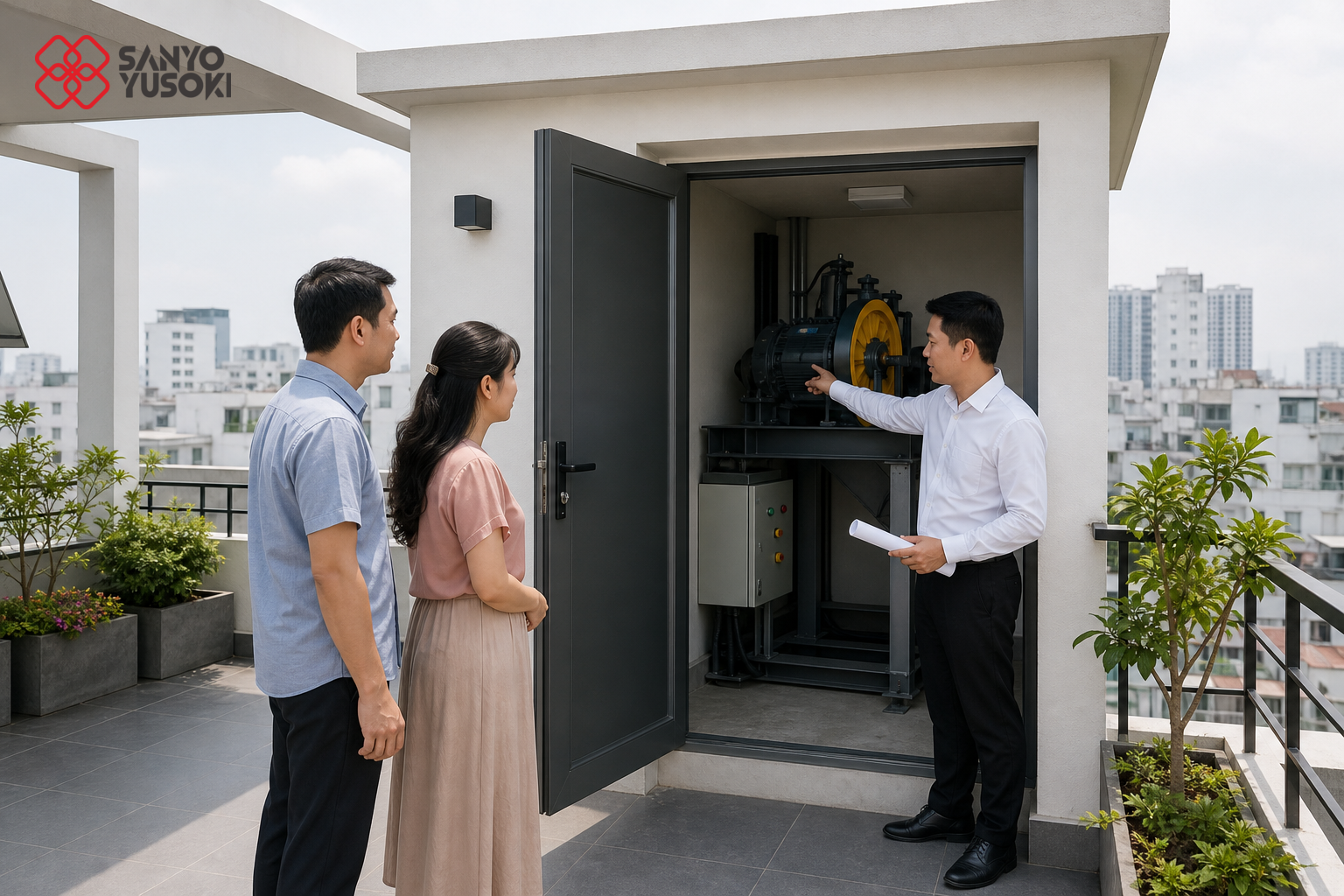 Thang máy SANYO YUSOKI – hình ảnh minh họa 1